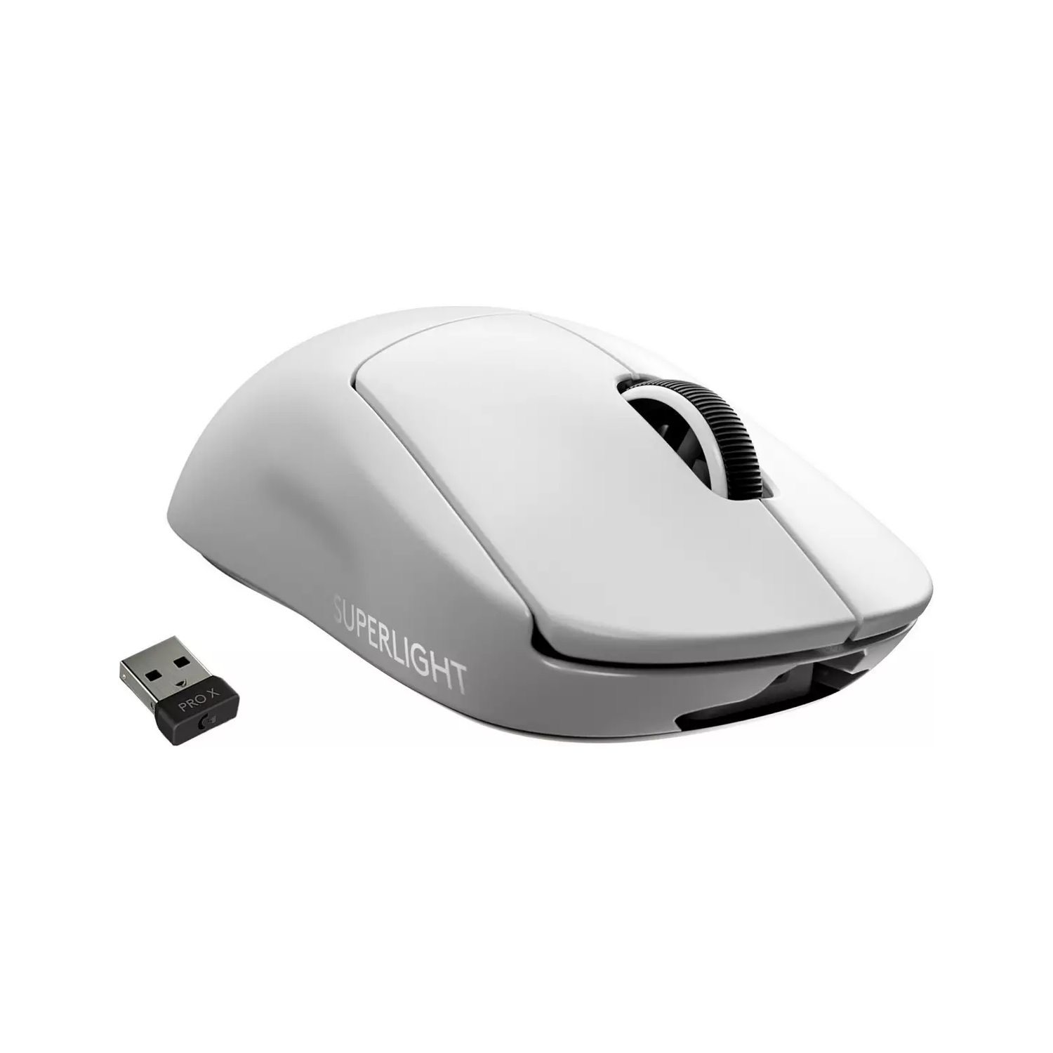 Logitech G PRO X SUPERLIGHT Wireless Gaming Mouse, HERO 25K Sensor, Ultra-light with 63g, 5 Programmable Buttons, 70 hours Battery Life, Zero Additive PTFE Feet, PC/Mac - White - 1